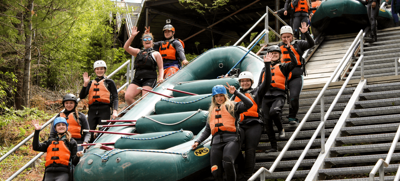 rafters carrying raft
