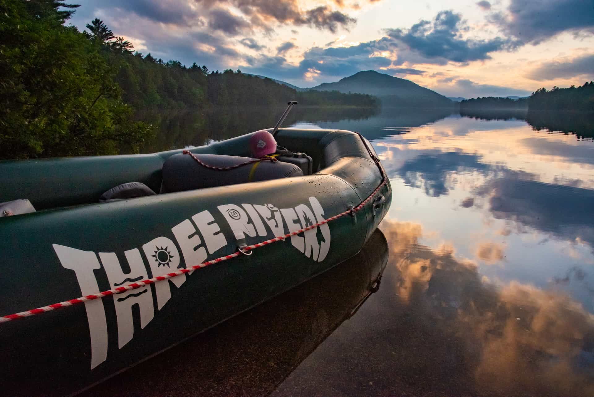 penobscot overnight raft on lake