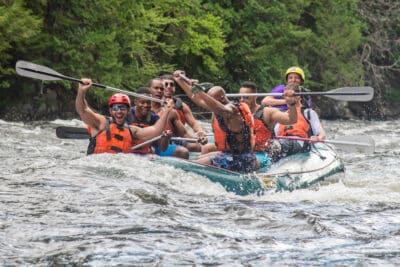 Rafting down Kennebec River
